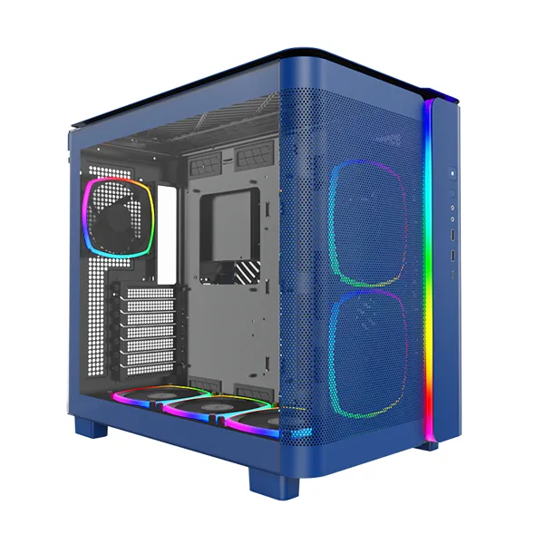 Montech King 95 Pro Curved glass - midicase, prussian blue Montech King 95 Pro Curved glass - midicase, prussian blue